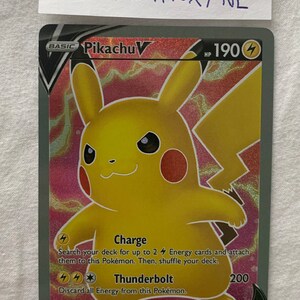 Pikachu VMAX 188/185 Rainbow Vivid Voltage Hyper Rare - Holographic -  Secret Rare Pokemon Proxy Card - HANDMADE - Holy Grail PSA