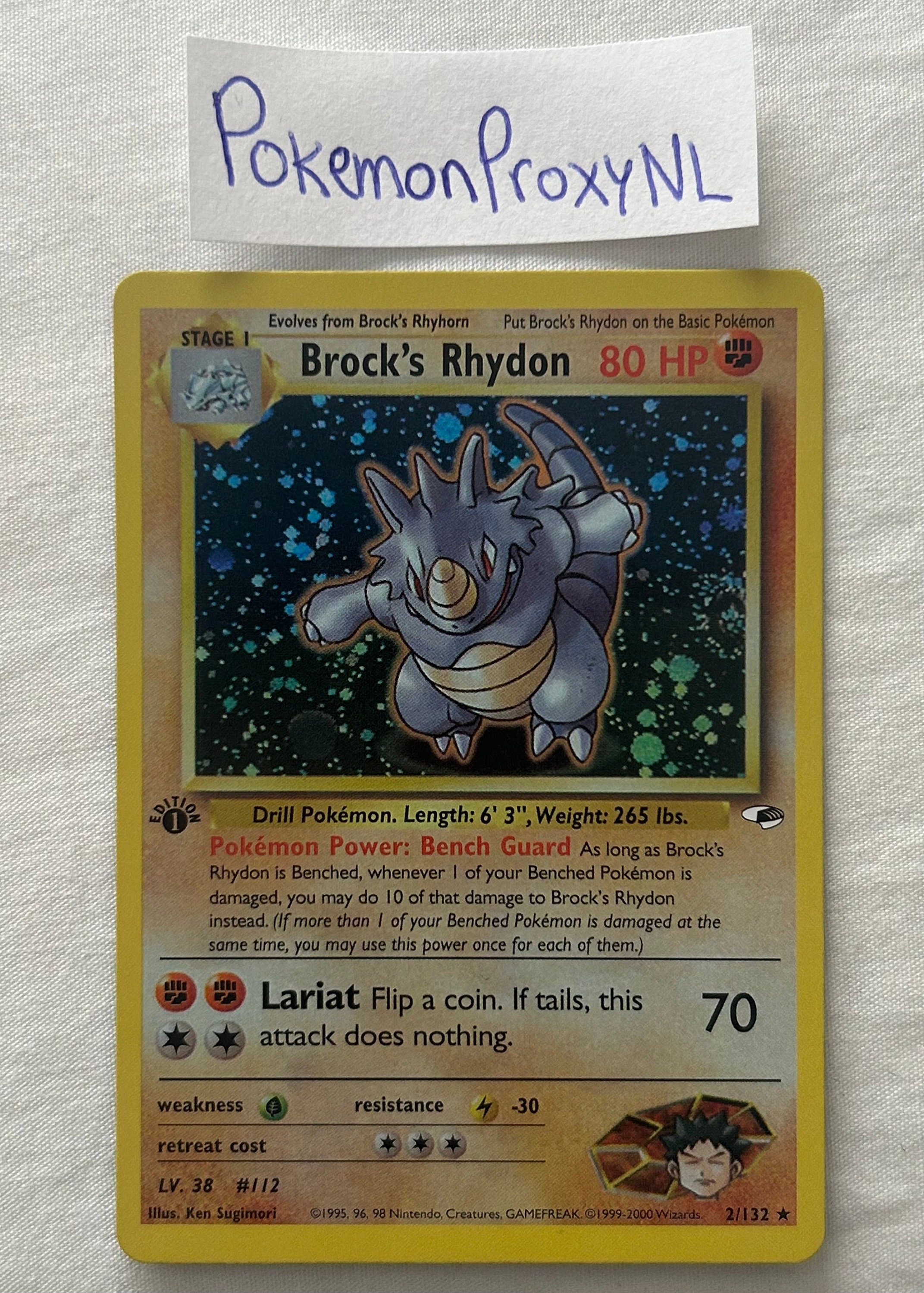 Brock Pokemon Anime Mini Card Nintend very rare Japanese Japan F/S b