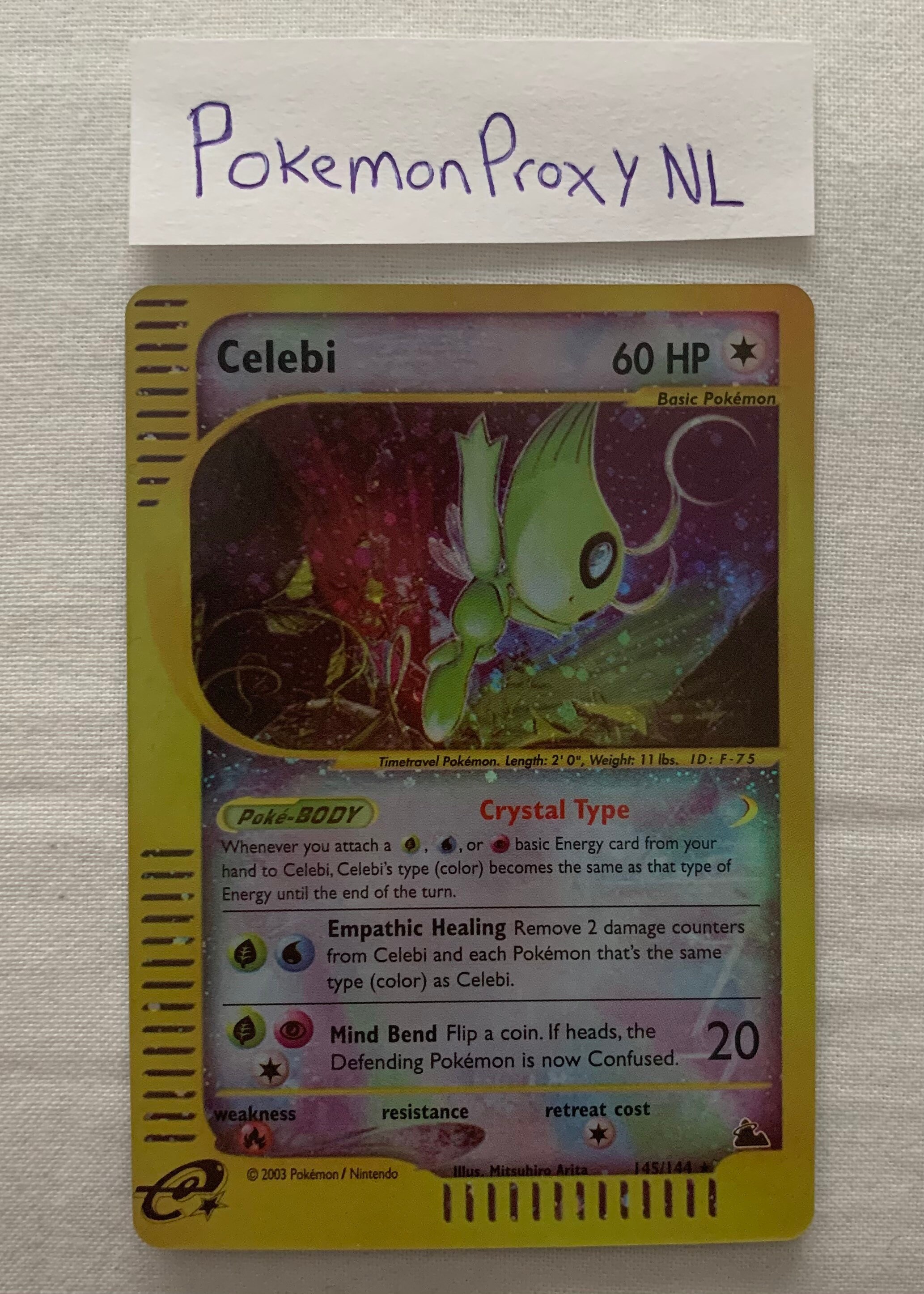 ポケモンカード eシリーズ Celebi Crystal Skyridge reverse