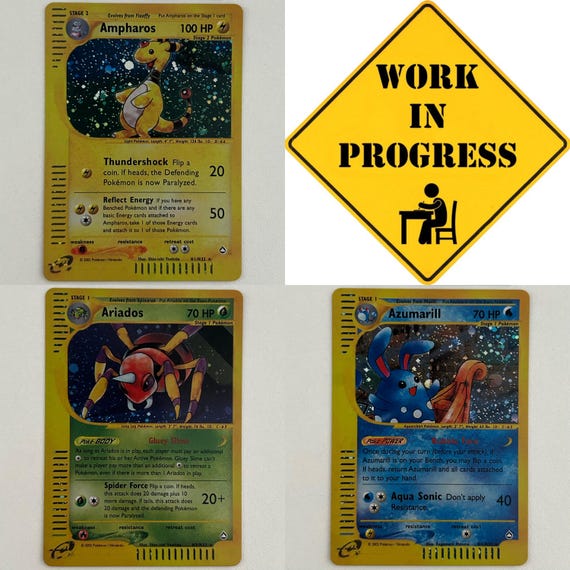 Aquapolis Set (AQ) / H1/147 - 150/147 / 2003 / PROXY TCG Card(s) - Etsy