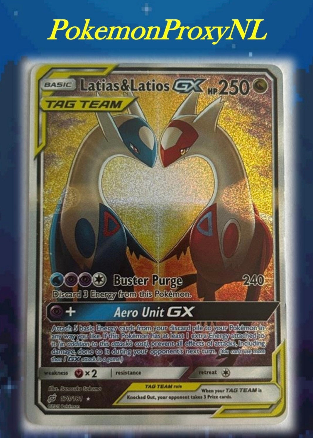 Latias & Latios GX (Alternate Full Art) 170/181 Sm-Team Up