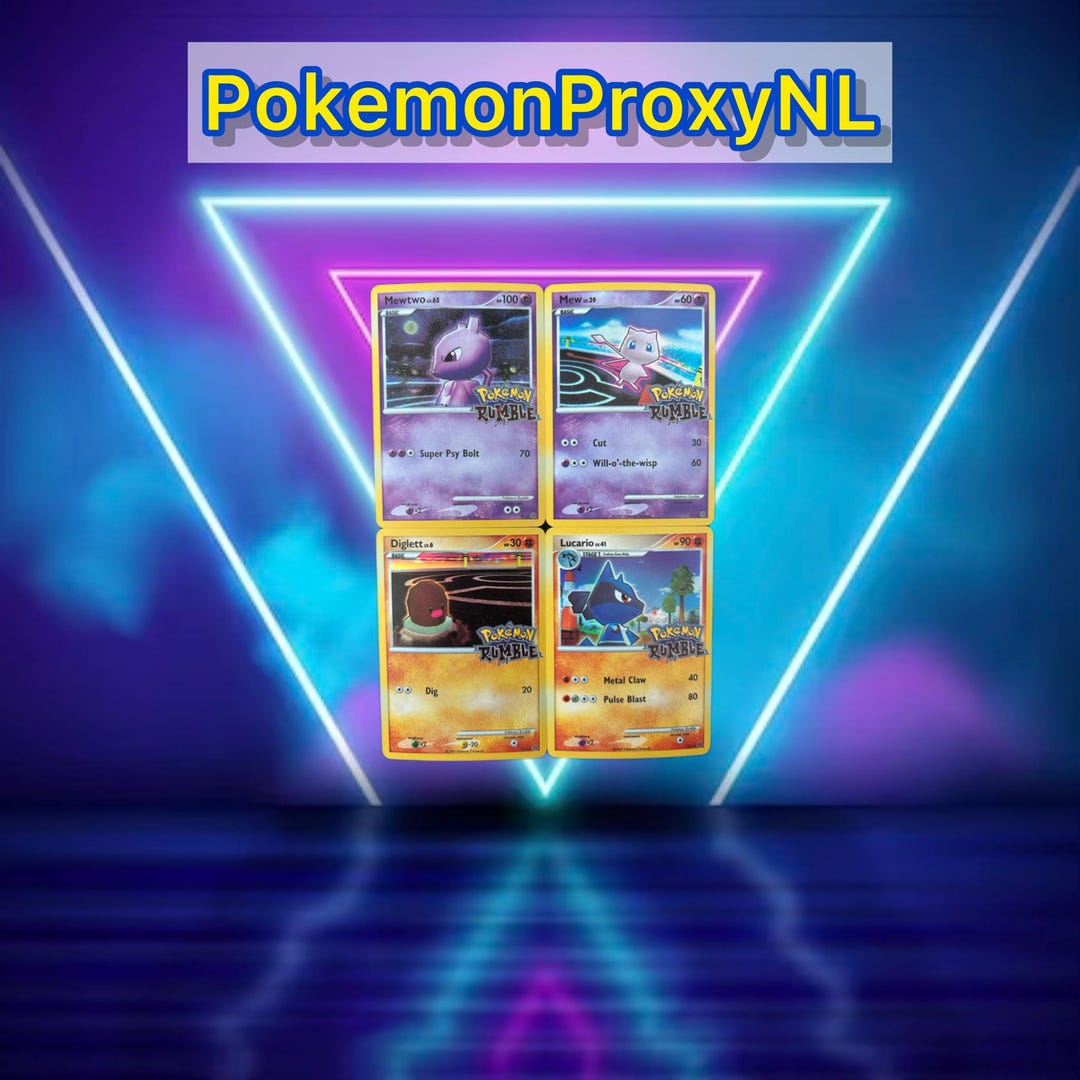 Rumble Set 3/4 / Mewtwo 9/16, Mew 10/16, Diglett 11/16, Lucario 12/16 ...