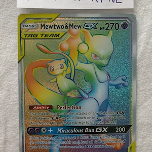 Pokemon Gold Metal Card - Rainbow Charizard , Rainbow Mew & Mewtwo ,  Dragonite