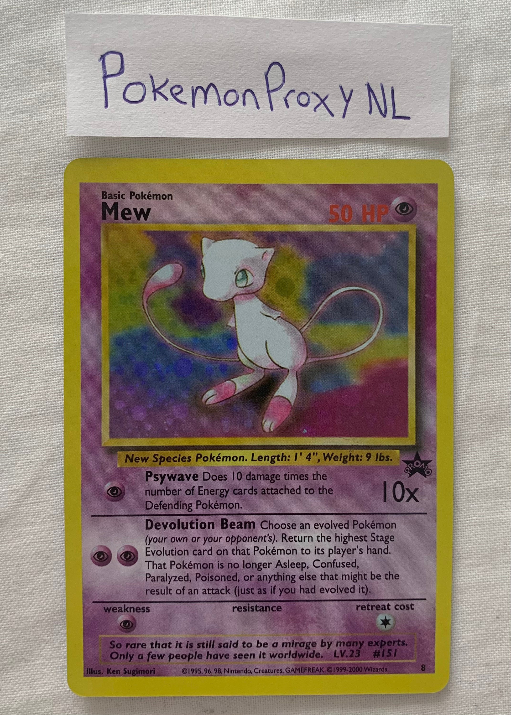 Mew Black Star Promo Custom Metal Pokemon Card