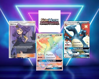 Rainbow Charizard GX Burning Shadows PROXY Pokmon Card - Etsy Rainbow Charizard GX Burning Shadows PROXY Pokmon Card - Etsy