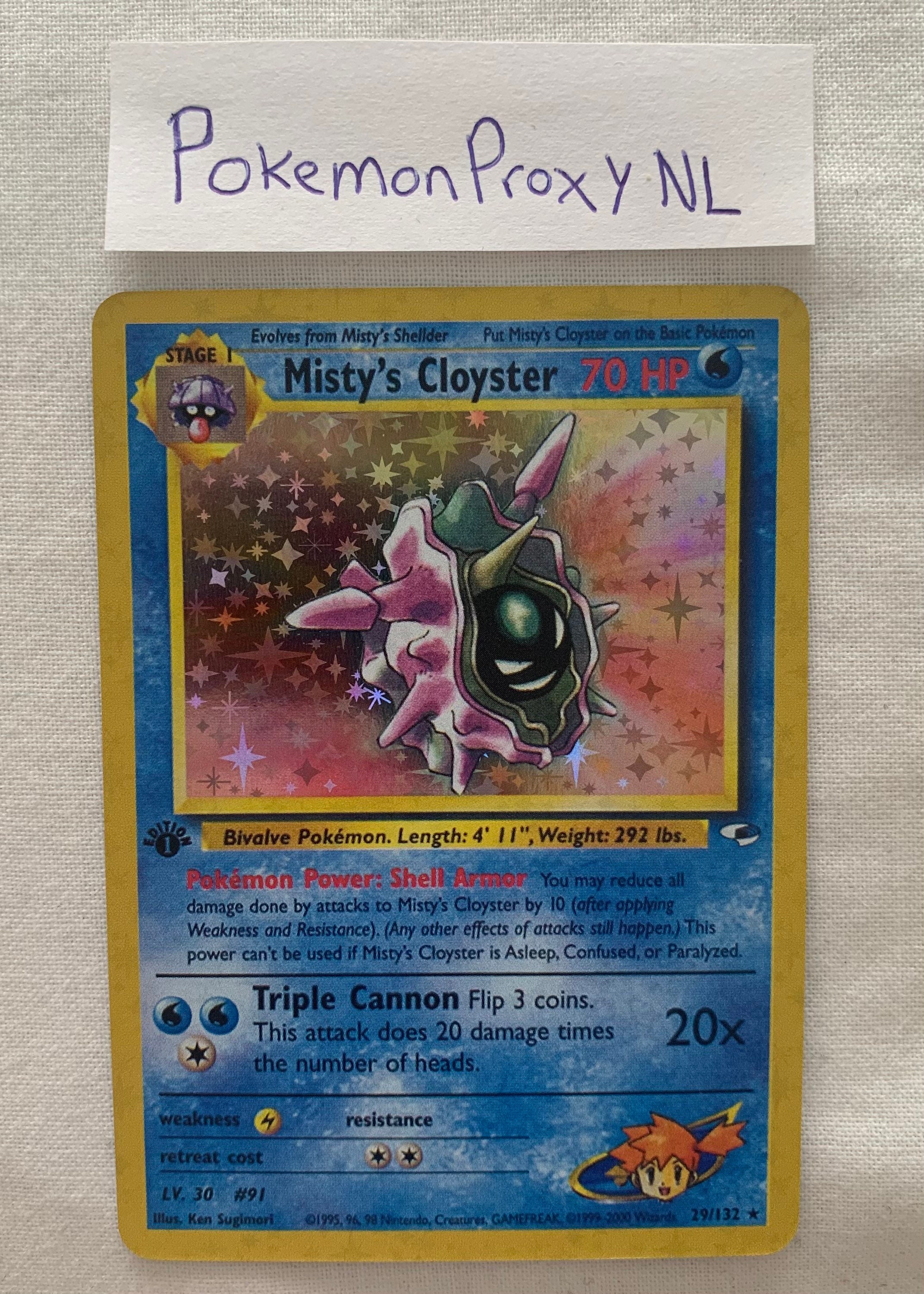 1st Edition Shellder And Cloyster Pokémon Card Evolution Set Near