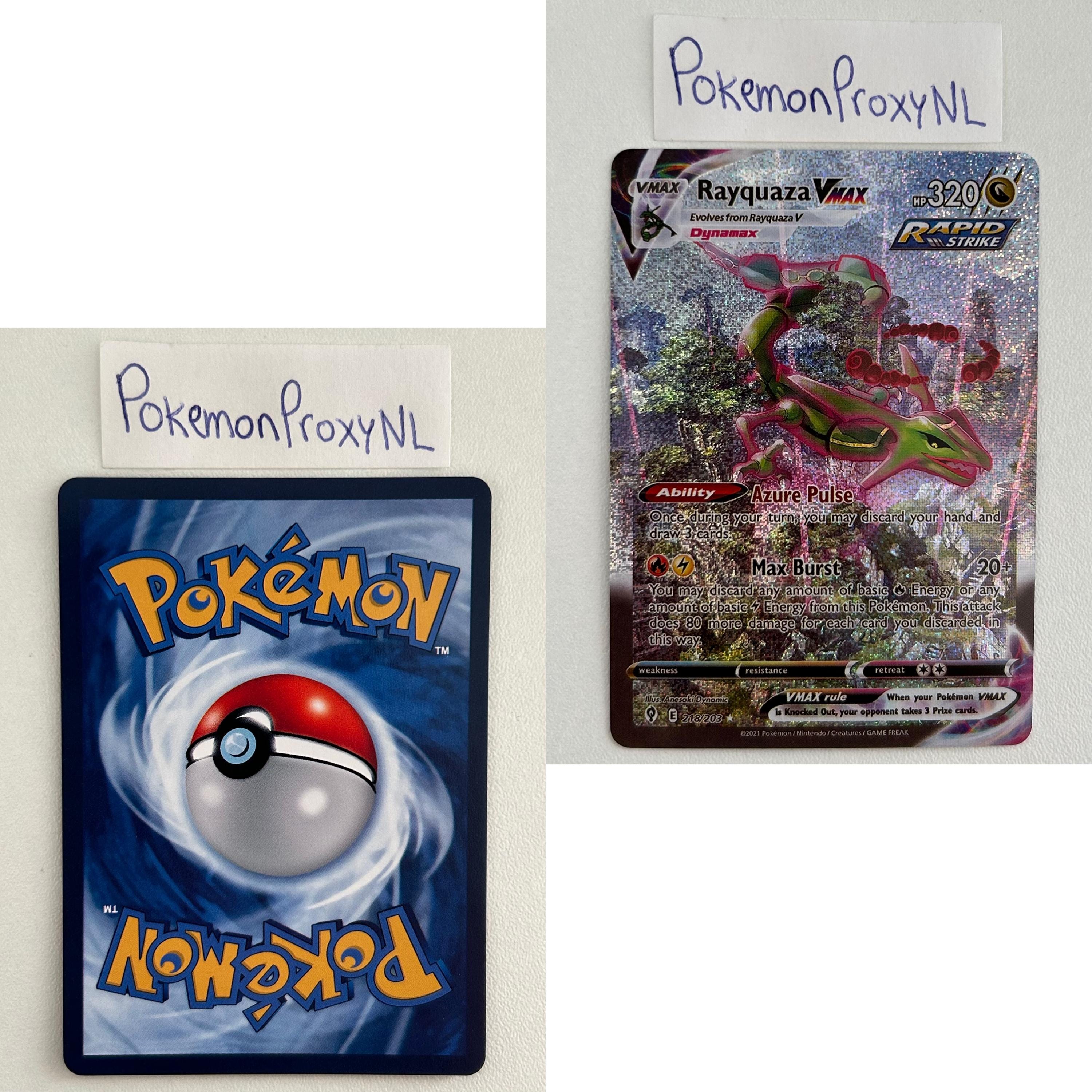 KIRA(=^・・^=) Rayquaza Vmax 218/203 Evolving Skies - English Version