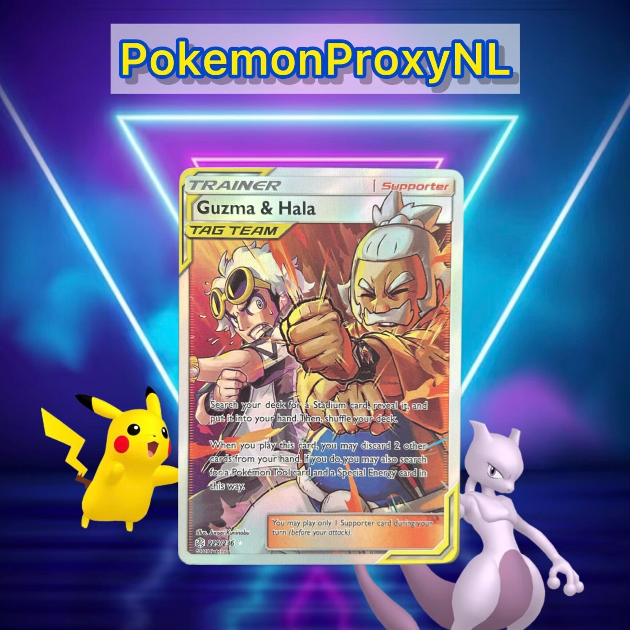 guzma and hala pokemon card Guzma & Hala CEC229 EN NM main image 0