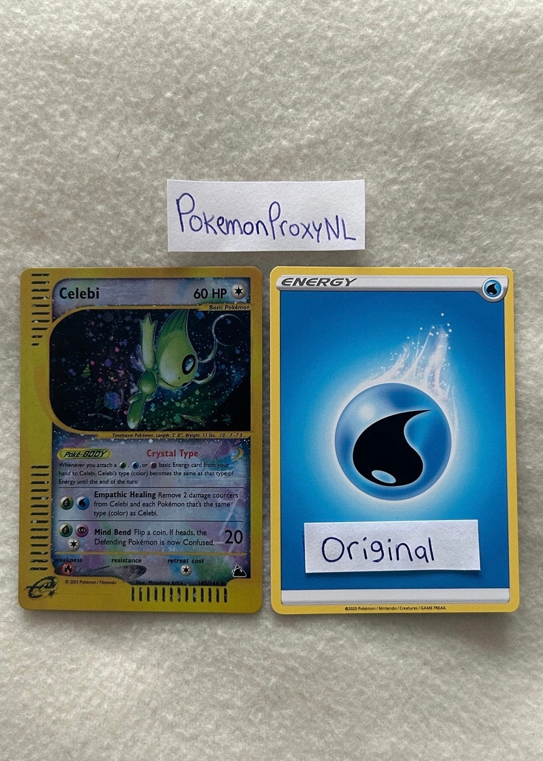 Celebi (crystal) / Skyridge / 145/144 / 2003 / PROXY Pokémon Celebi (crystal) / Skyridge / 145/144 / 2003 / PROXY Pokémon