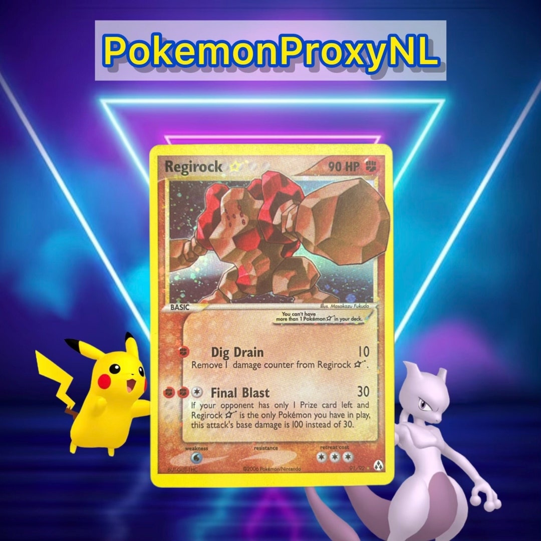 Regirock Gold Star Pokemon Card 059/086 Mirage Forest 2005 1st Ed