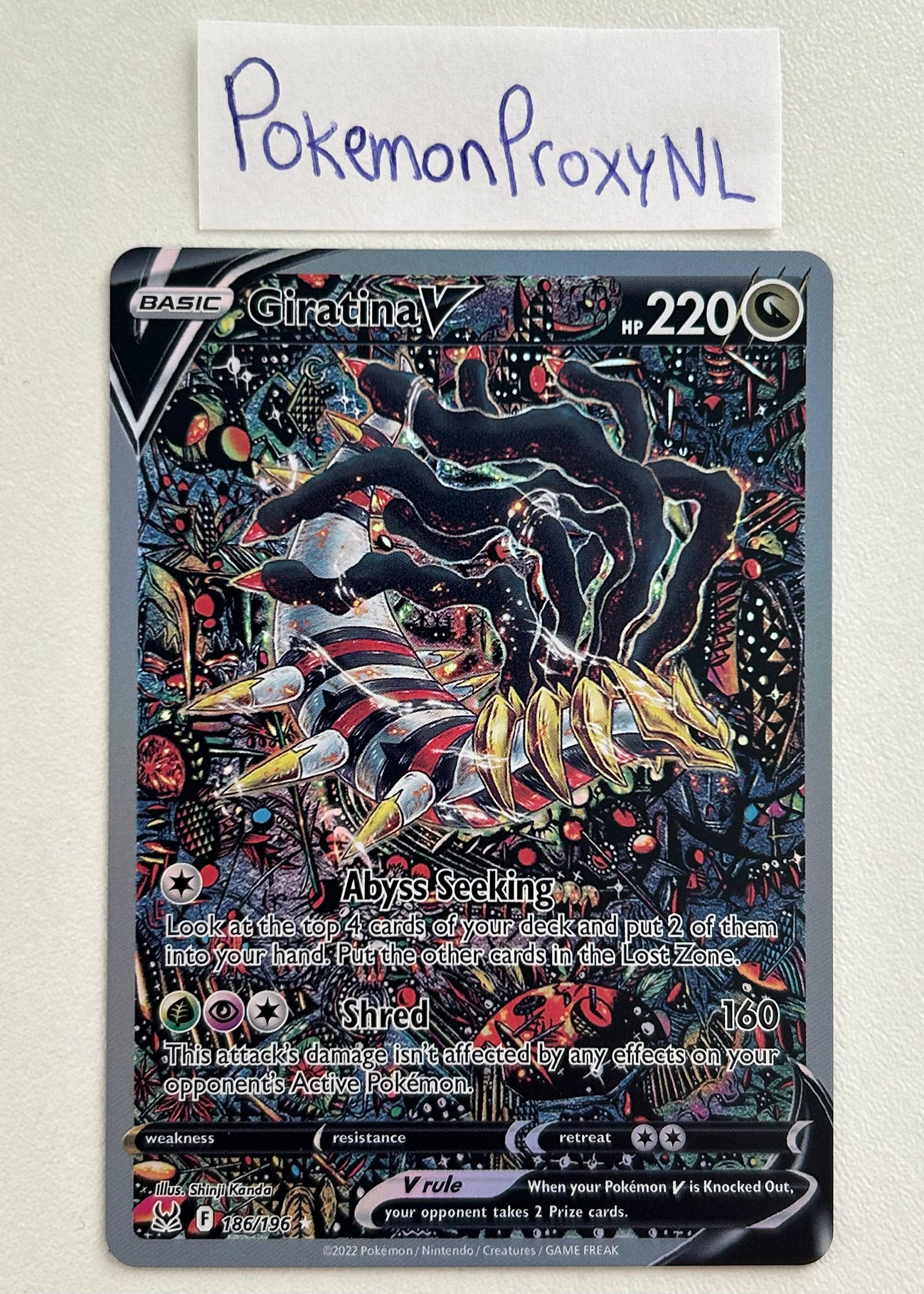 ポケモン - Giratina V 186/196 Card Pokémon Portuguese - Giratina V 186/196 Lost Origin