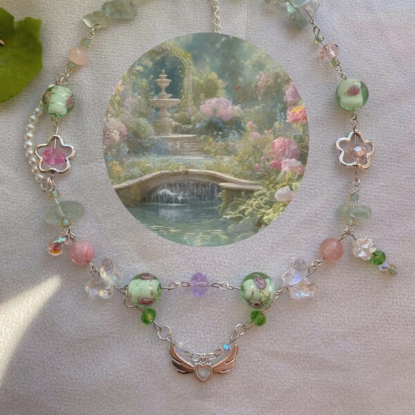 Fae of spring cottagecore choker necklace