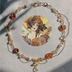 Maple sugar fall fairy choker necklace