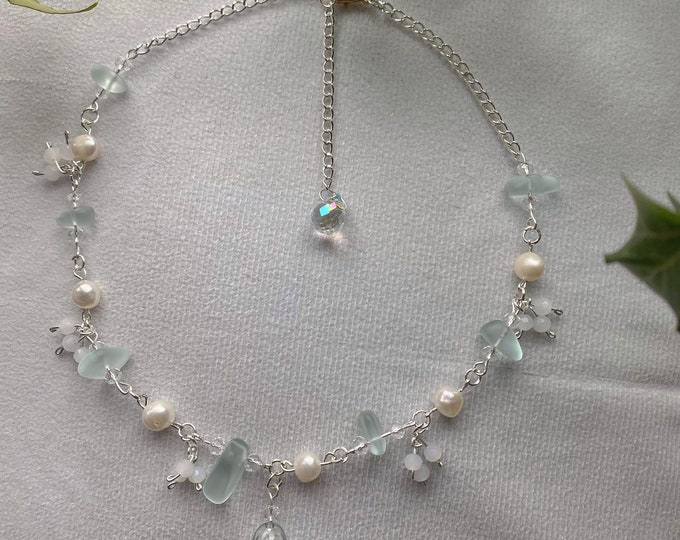 Seafoam siren seaglass mermaid choker