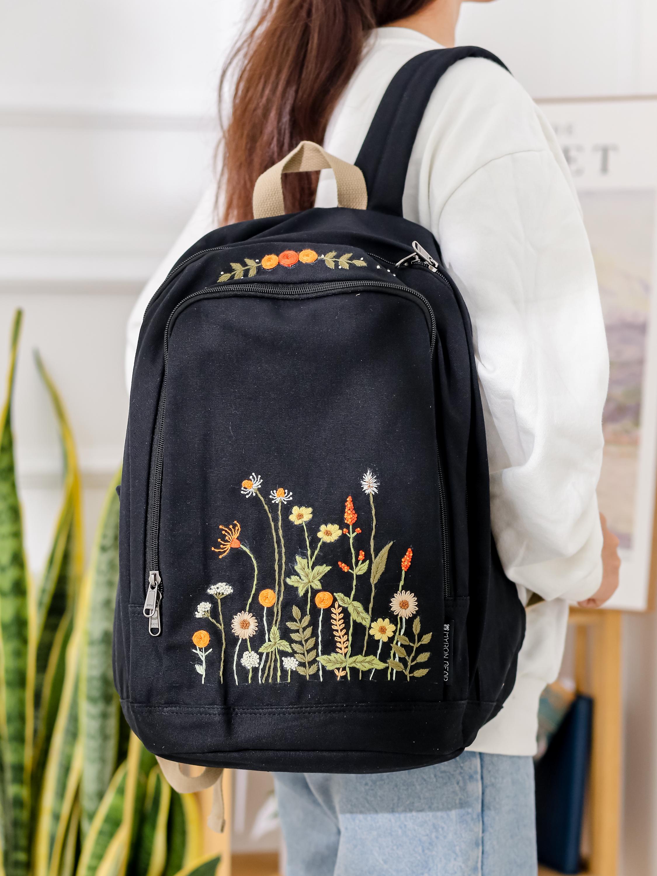 Custom Hand Embroidered Rucksack Women| Backpack Embroidered  display picture 1