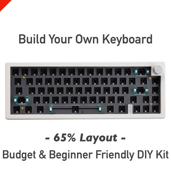 65% Custom Keyboard - Barebone Kit -  Hot Swappable Wireless RGB Mechanical Keyboard Kit