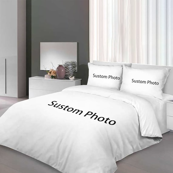 Benutzerdefinierte Foto dreiteilige Quilt Cover Set Geschenk Kissenbezug Wohnkultur Kind Geschenk für weiche bequeme Bettwäsche Schlafzimmer