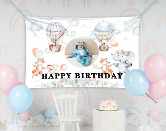 Personalised Birthday Banner Photo,Children Baby Adults kids Party,Picture Banner Birthday Custom,Birthday Decorations