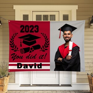 Graduation Party Decorations,Personalized Banner,congratulations banner,Graduation Banner for Boy,Class of 2023
