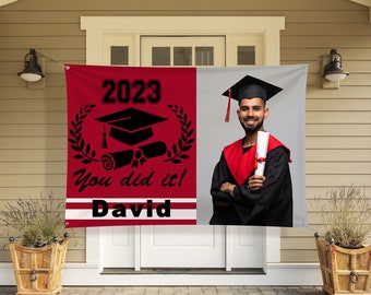 Graduation Party Decorations,Personalized Banner,congratulations banner,Graduation Banner for Boy,Class of 2023