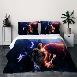 Conjunto de capa de edredão personalizado de três peças, natal, deus da guerra, ragnarok, presente, fronha, decoração de casa, presente de criança para quarto de cama macio e confortável.