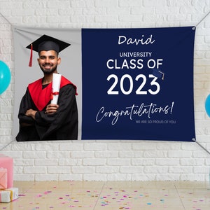 Graduation Banner 2023 Personalisiert, Personalisiertes Graduierungsgeschenk,Graduierung Hintergrund,Individuelles Graduierung Banner,Glückwunsch Banner