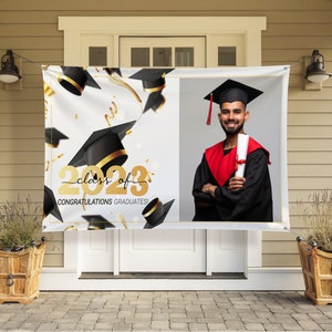 Graduation Banner,Personalized Graduation Gift,Class of 2023 Graduation Backdrop,Custom Graduation Banner,Custom Photo Banner