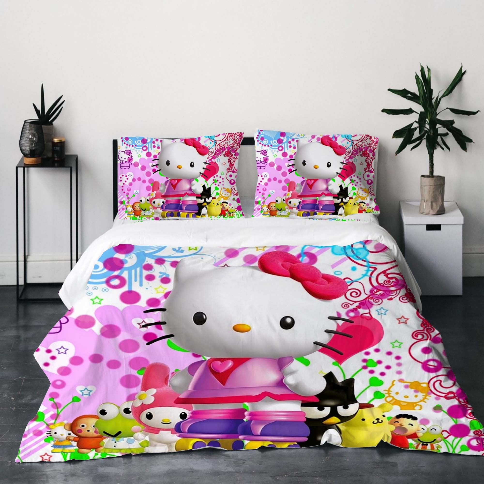 Christmas Hello Kitty Bedding Bedroom, Bedding Set.