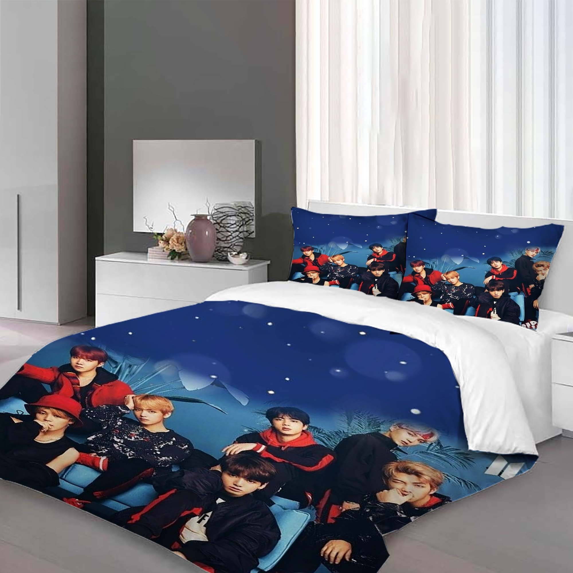 3D New ARMY BTS Bedding Set Duvet Cover Comforter Cover PillowCase