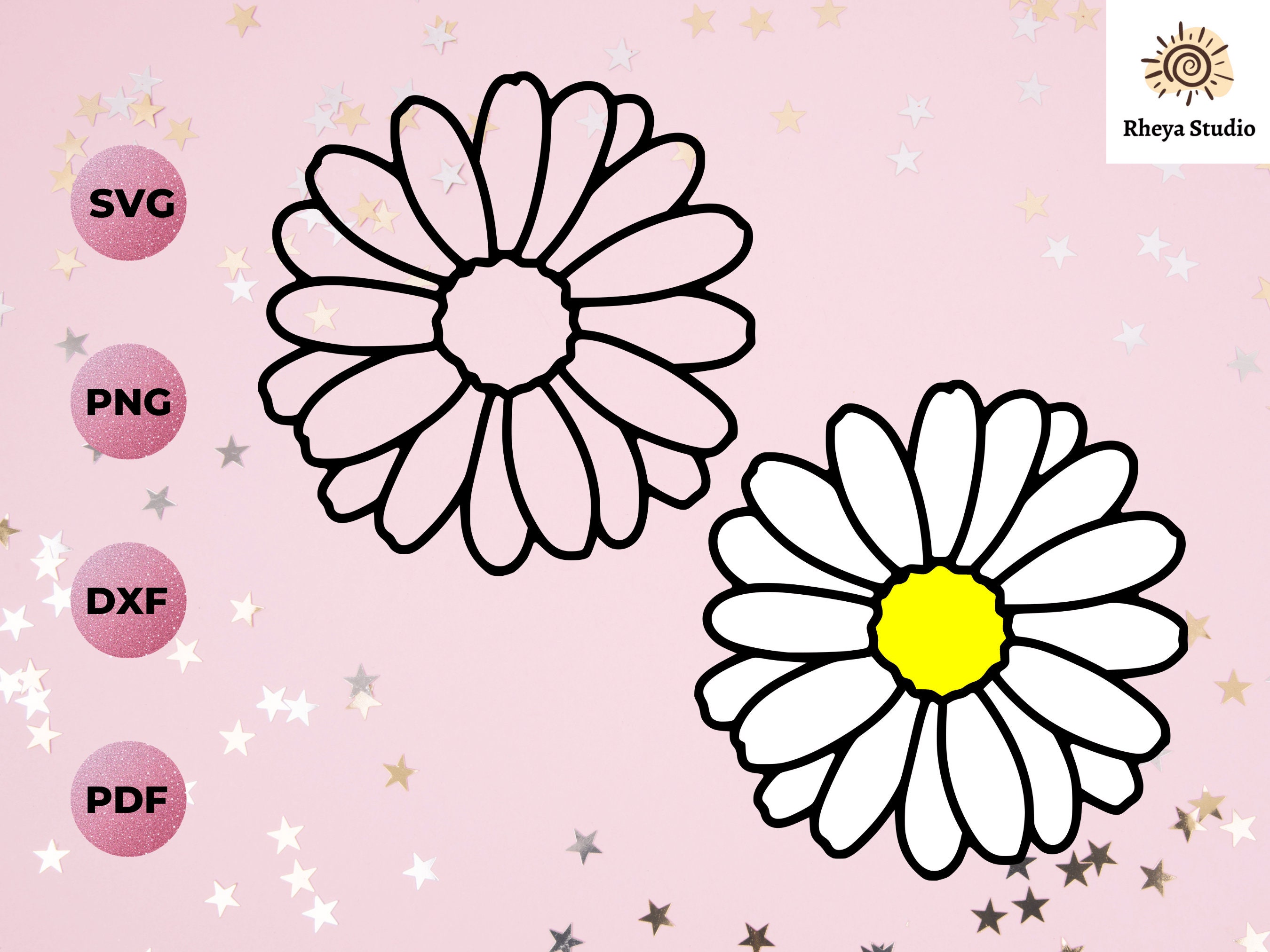 Daisy Flower Svg Digital Download Svg Dxf Png Pdf Daisy - Etsy Canada