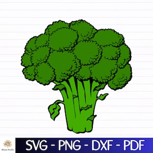 Broccoli svg, Vegetable svg - digital download svg, dxf, png, pdf, svg files for cricut