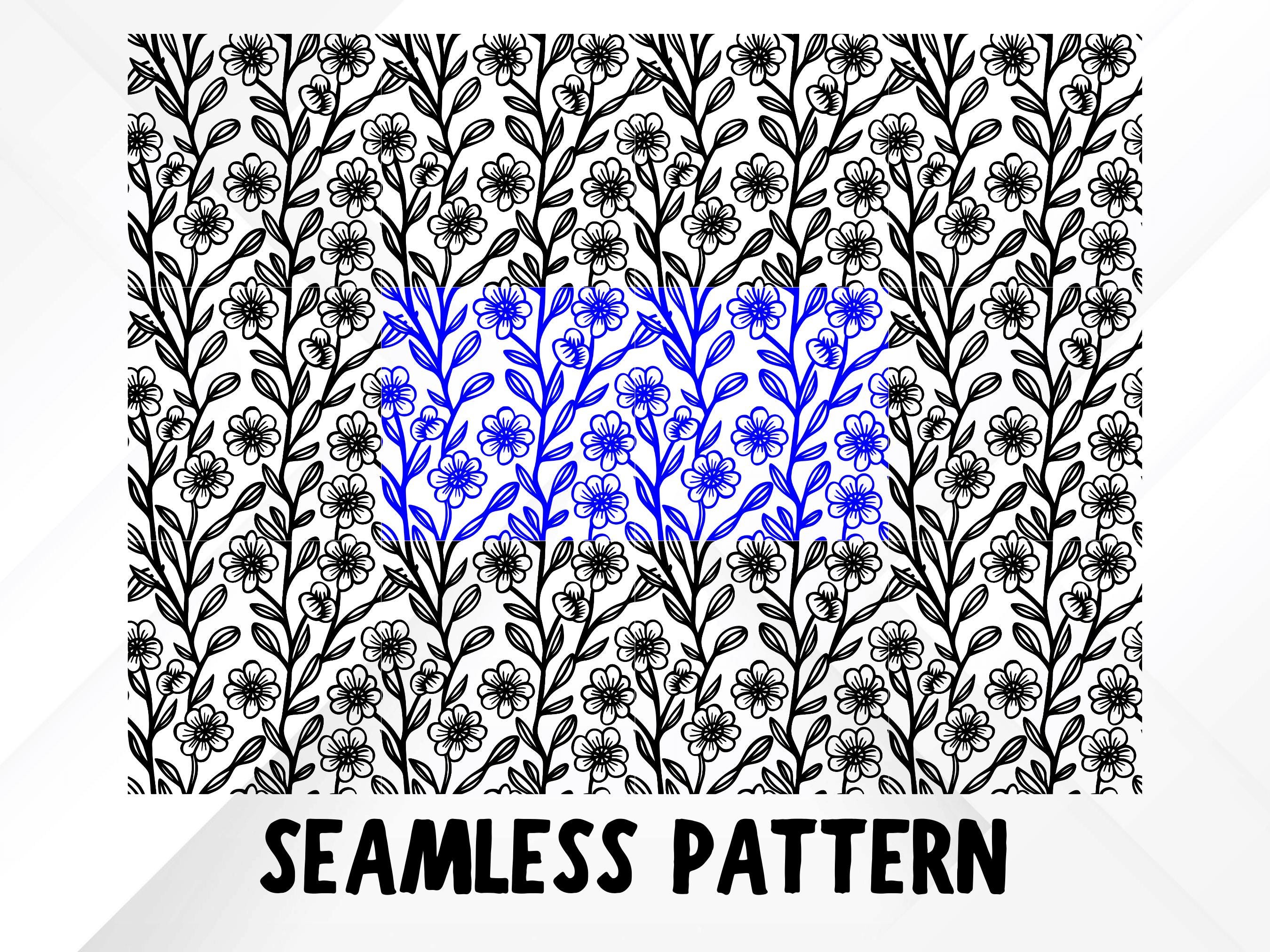 117 Flower Seamless Pattern SVG Bundle | Cut Files for Cricut and ...