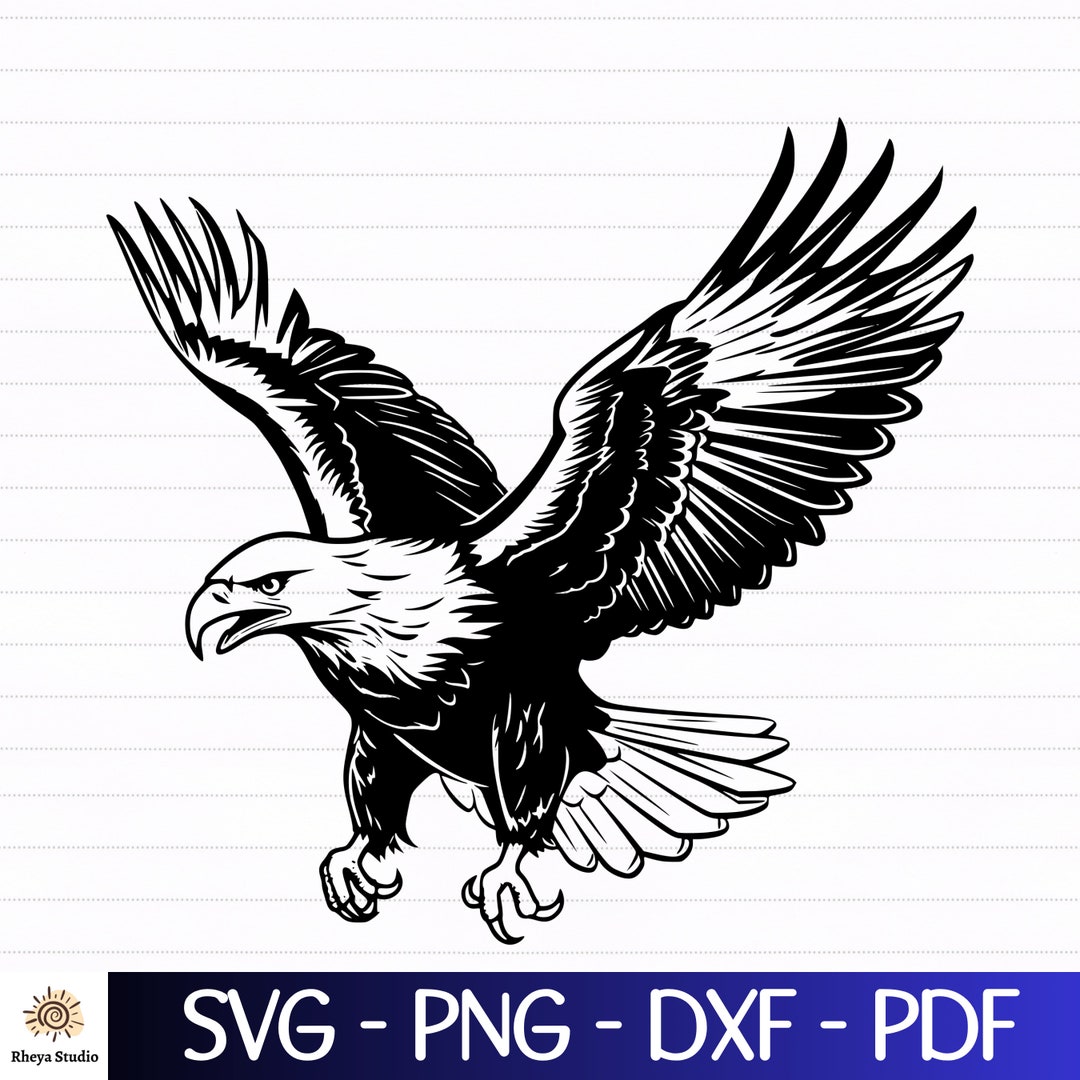 Patriotic Eagle SVG DXF PDF for Cricut Digital Download - Etsy