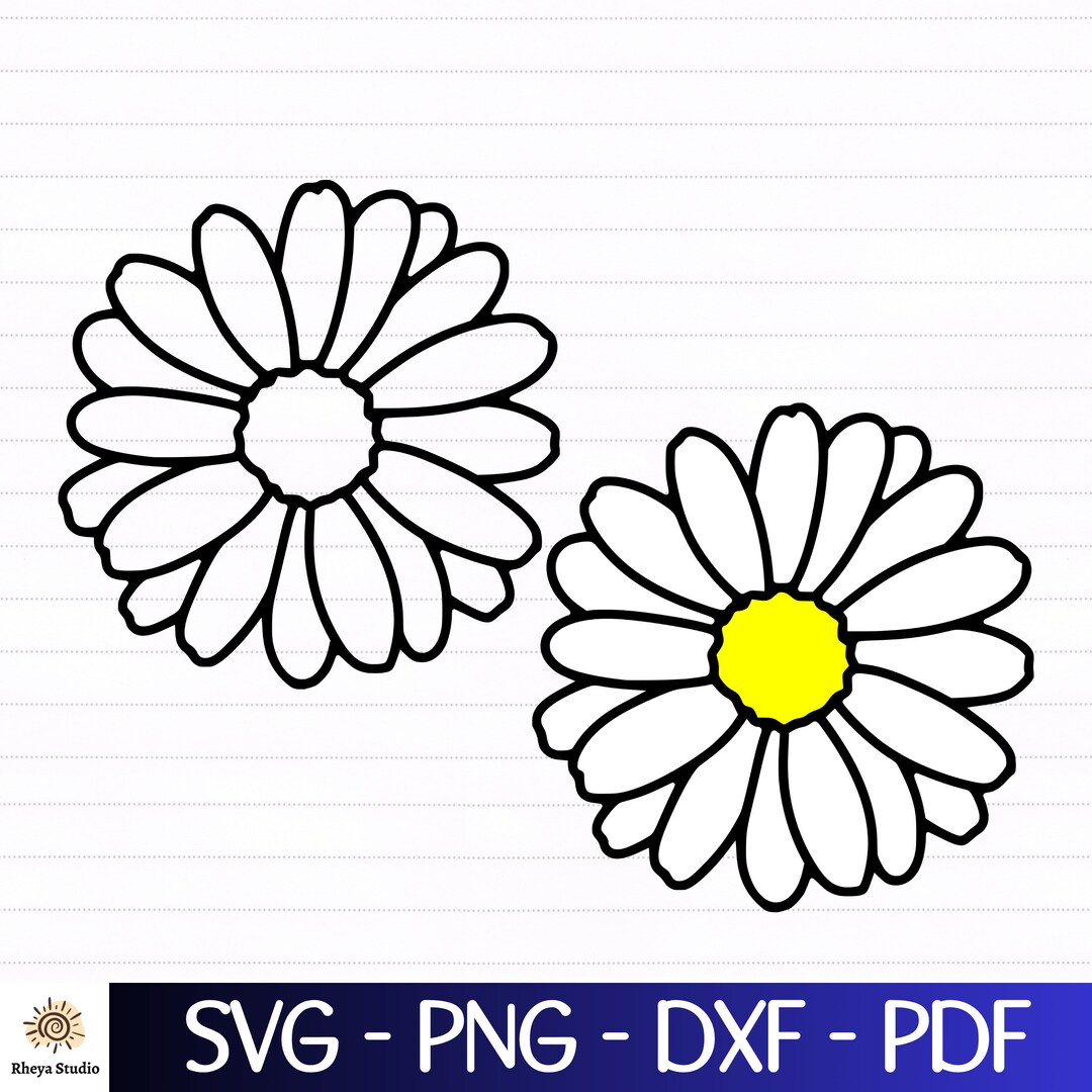 Daisy Flower Svg Digital Download Svg Dxf Png Pdf Daisy - Etsy Canada