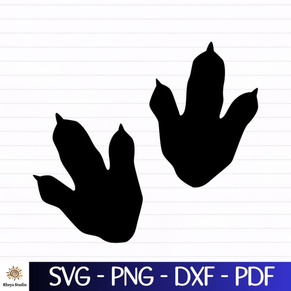 Dinosaur Footprints svg, Dinosaur svg - digital download svg, dxf, png, pdf, T-Rex svg, Dinosaur clipart