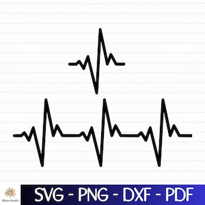 Heartbeat svg, Heart Beat svg, EKG svg - digital download svg, dxf, png, pdf, Nurse svg, Healthcare svg