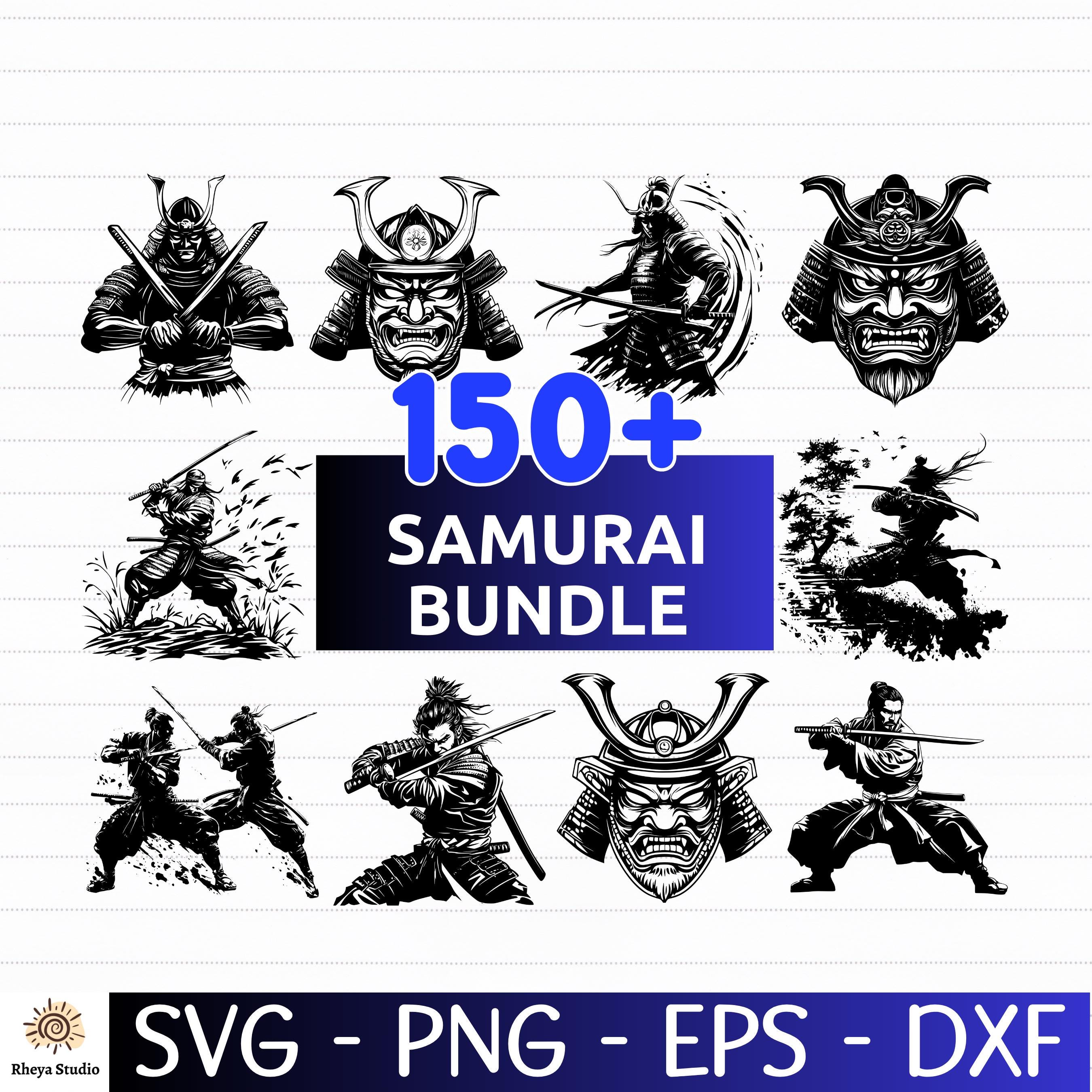 150+ Samurai SVG Bundle | Japanese Warrior Silhouettes, Katana ...