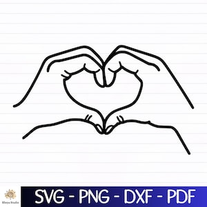 Heart Hands svg, Love Hands svg, Heart Sign svg - digital download svg, dxf, png, pdf, Valentines svg