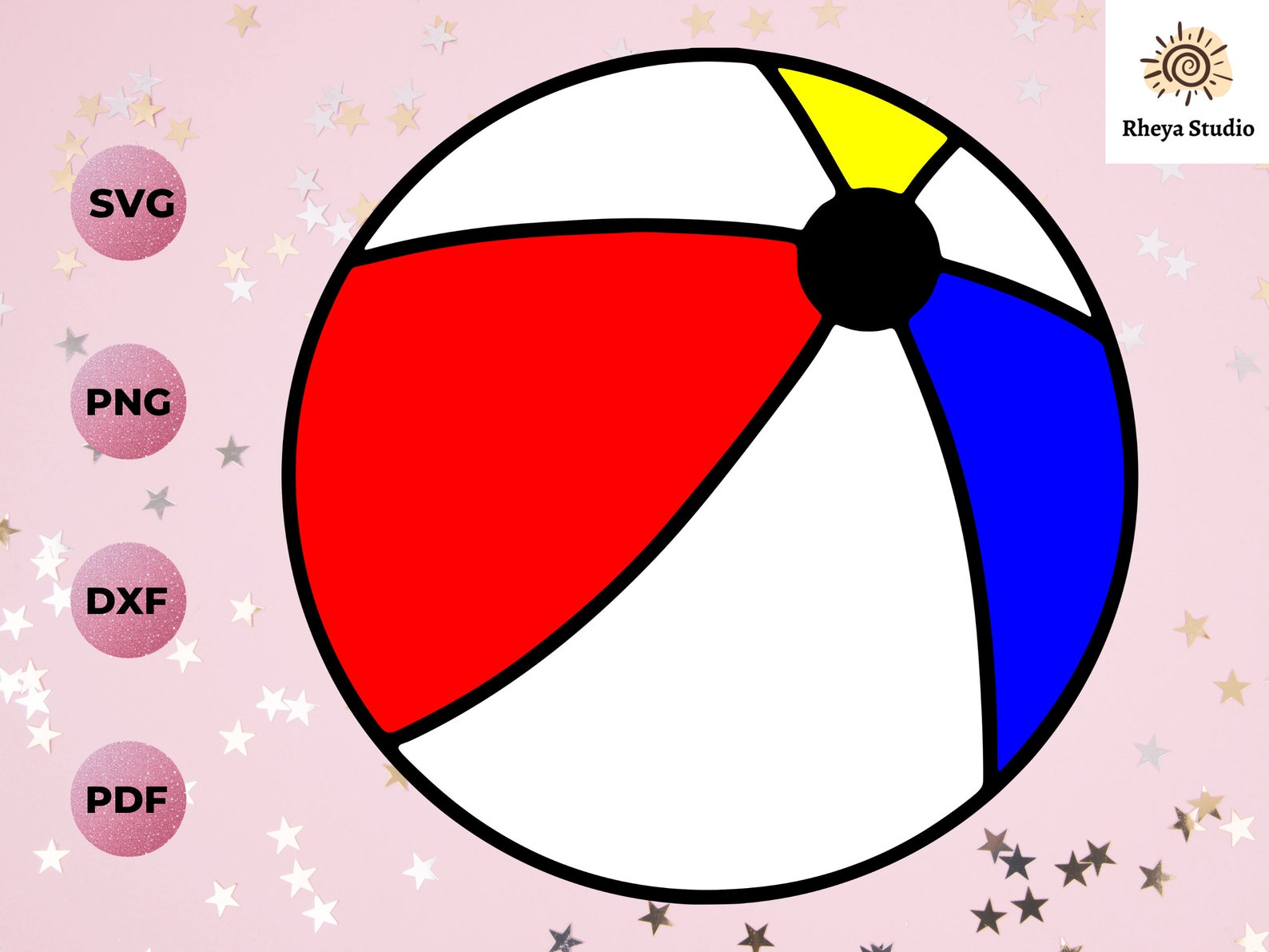 Beach Ball Svg Summer Svg Digital Download Svg Dxf Png Etsy