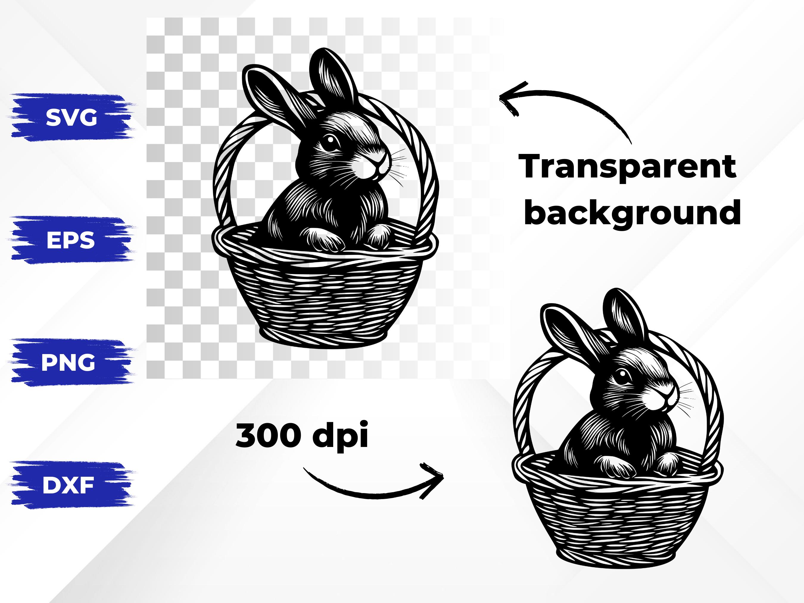 100+ Bunnies in a Basket SVG Bundle | Easter Bunny Clipart, Cute Spring ...