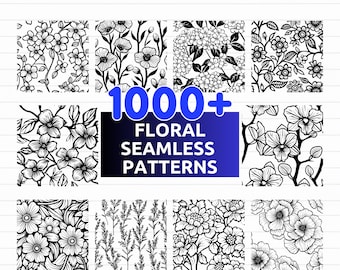 1000+ Floral Seamless Pattern SVG Bundle | Vintage Flower Backgrounds | Elegant Vector Designs for Cricut & Silhouette |svg png dxf eps