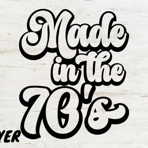 Made in the 70's svg, Retro svg, 70's Baby svg digital download svg, dxf, png, pdf, svg files for cricut, Good vibes svg, Hippie svg image 5