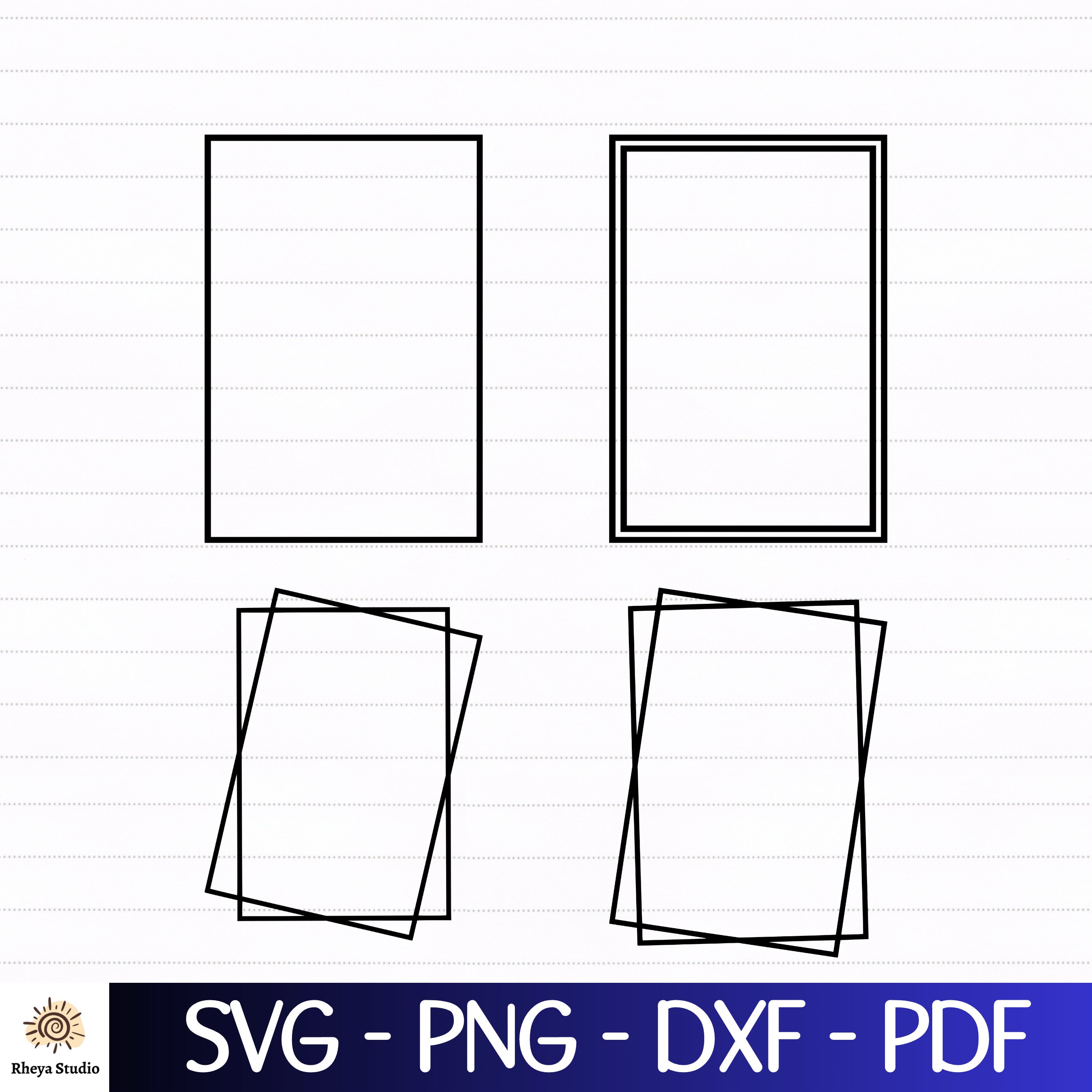 Rectangle Frame Svg Bundle - Digital Download Svg, Dxf, Png, Pdf, Svg ...