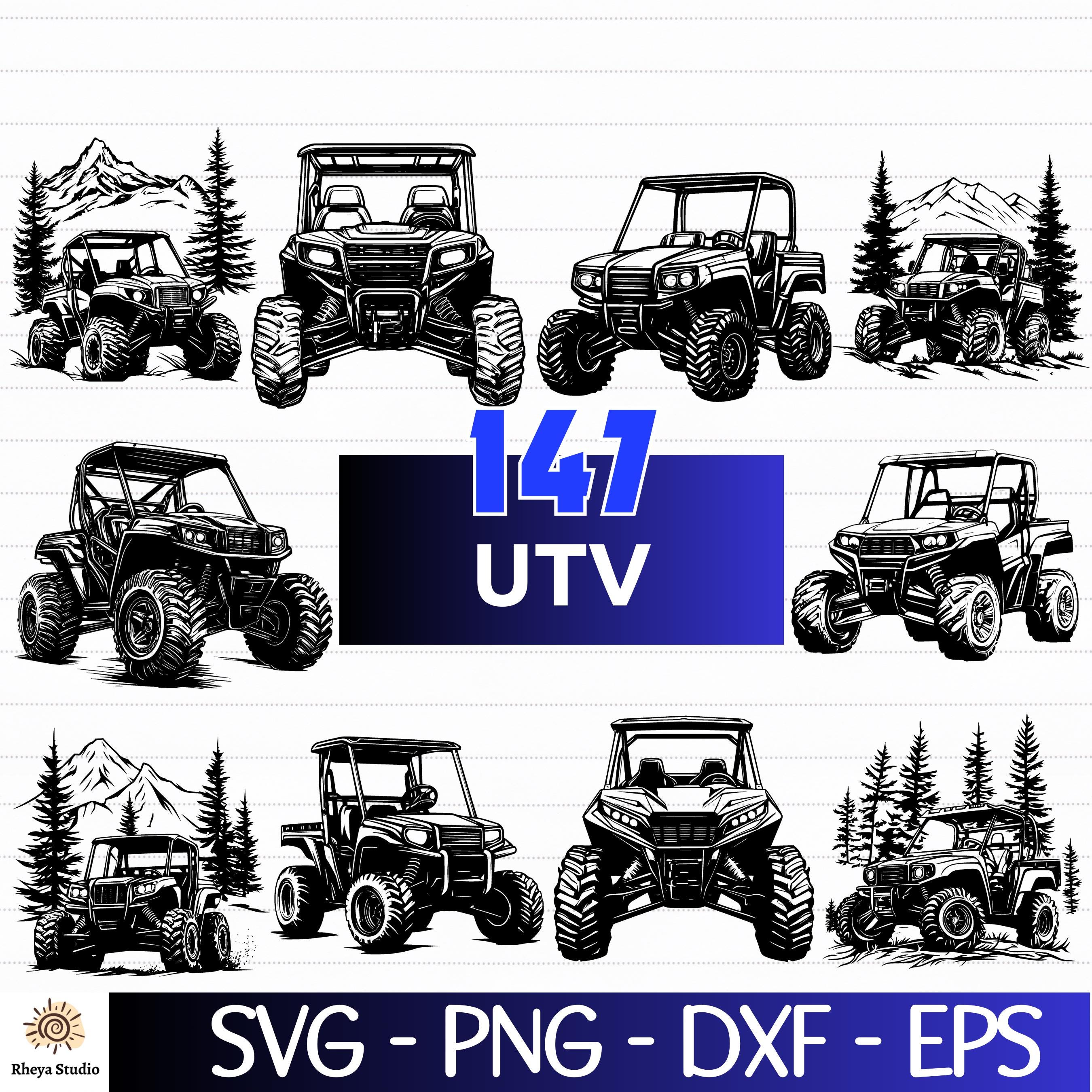 147 UTV Off-Road Vehicle SVG Bundle | Side-by-Side ATV Silhouettes | Dune Buggy & 4x4 Clipart for Cricut and Laser Cutting | svg dxf eps png
