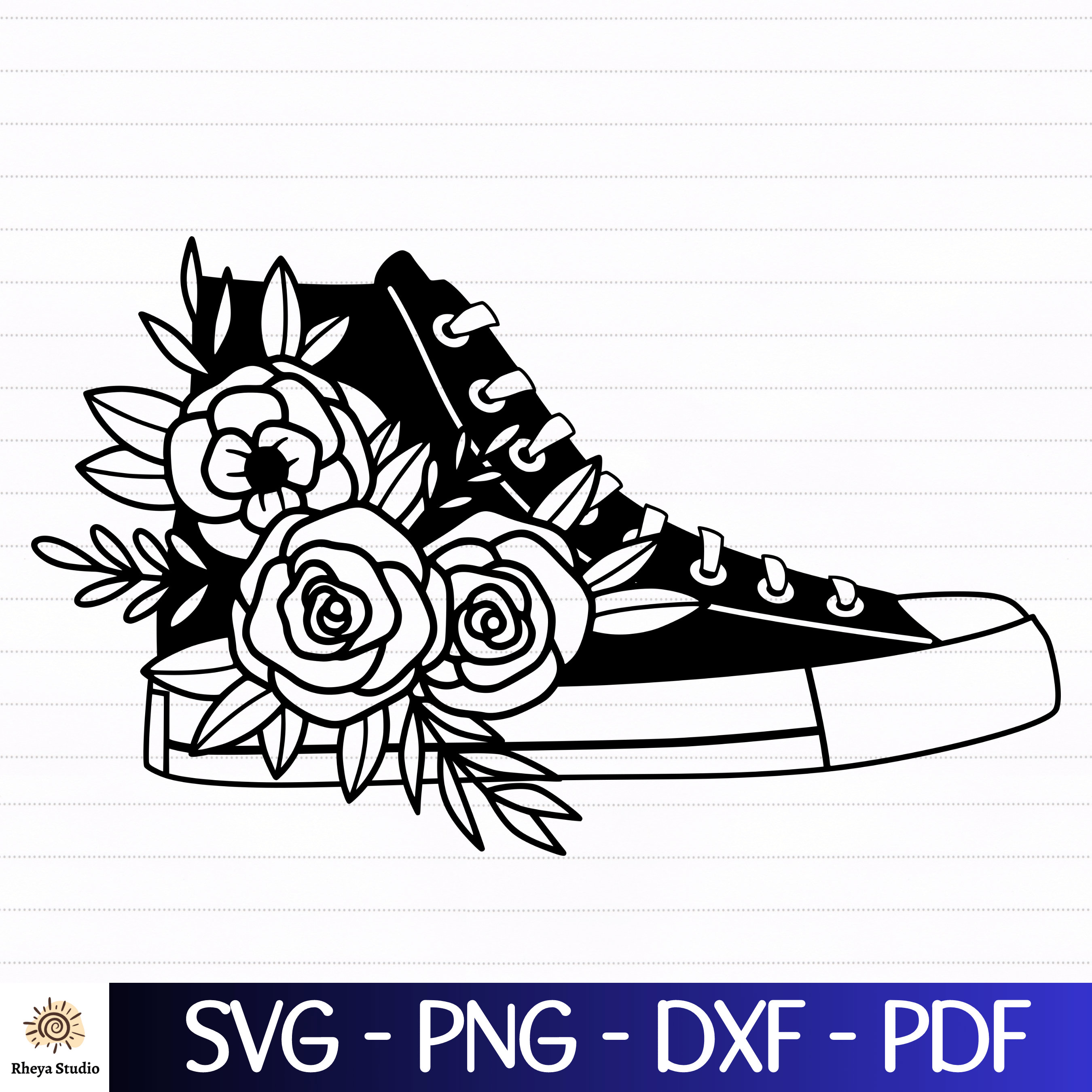 Floral Swoosh SVG, Flower Swoosh SVG, Nike Logo SVG, PNG, DXF, EPS, Cut  Files for Cricut and Silhouette