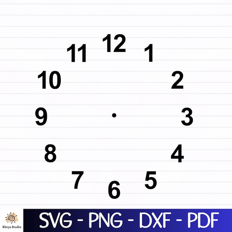 Simple Clock Face Svg, Clock Dial Svg Digital Download Svg, Dxf, Png ...