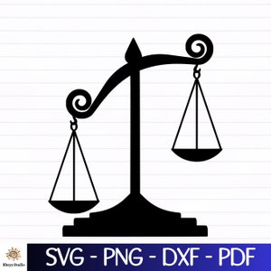Scales of Justice svg, Scales svg, Lawyer svg, Judge svg - digital download svg, dxf, png, pdf