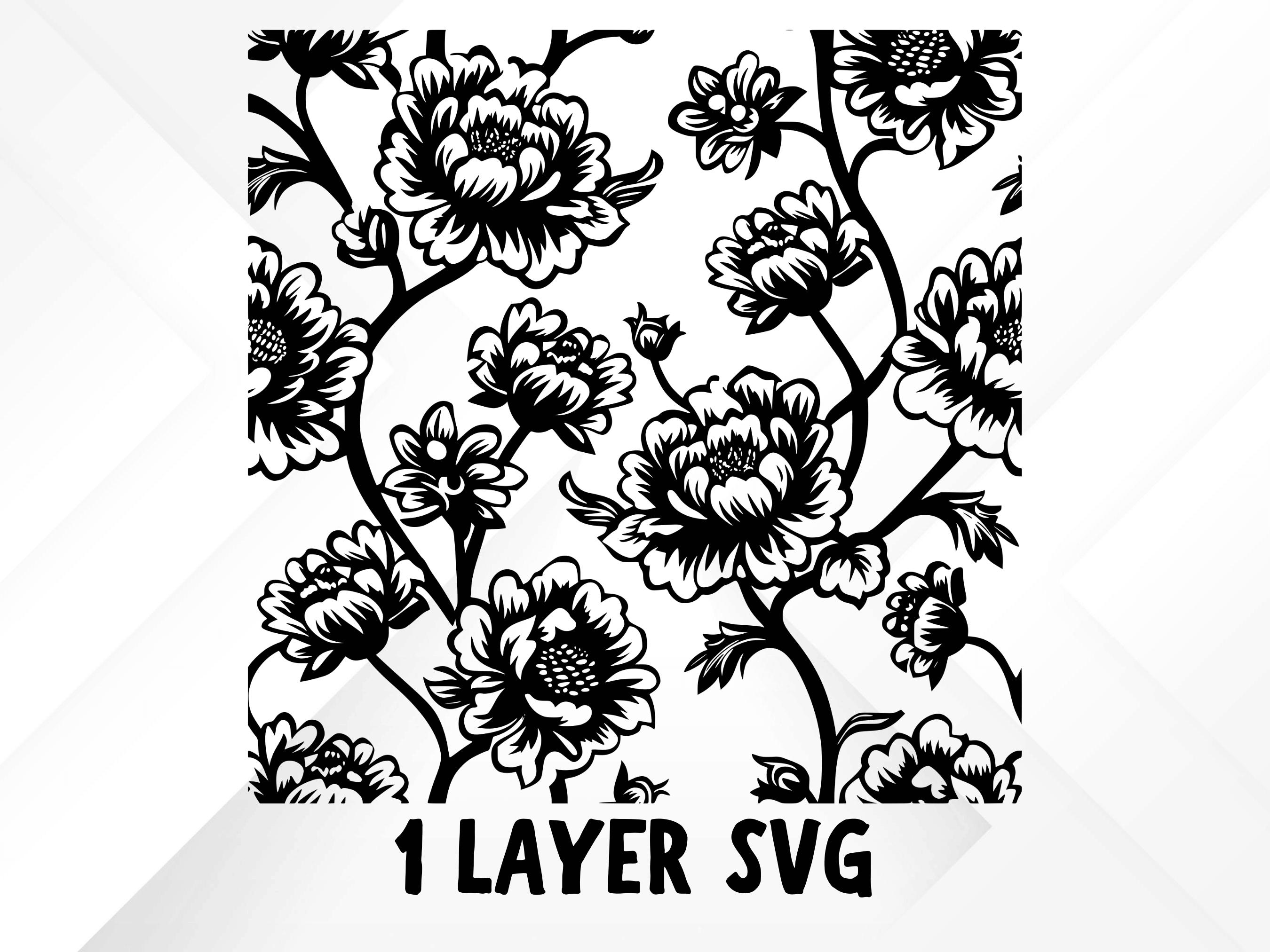 330 Flower Seamless Pattern SVG Bundle | Cut Files for Cricut and ...