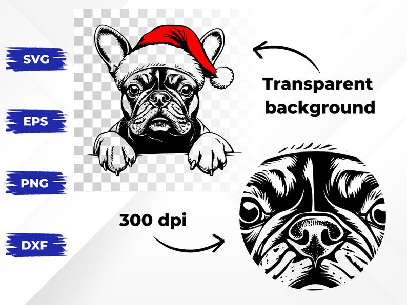 540+ Peeking Dogs With Santa Hats SVG Bundle | Christmas Dog Clipart ...