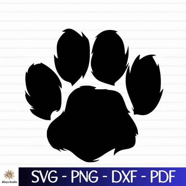 Tiger Paw svg - digital download svg, dxf, png, pdf